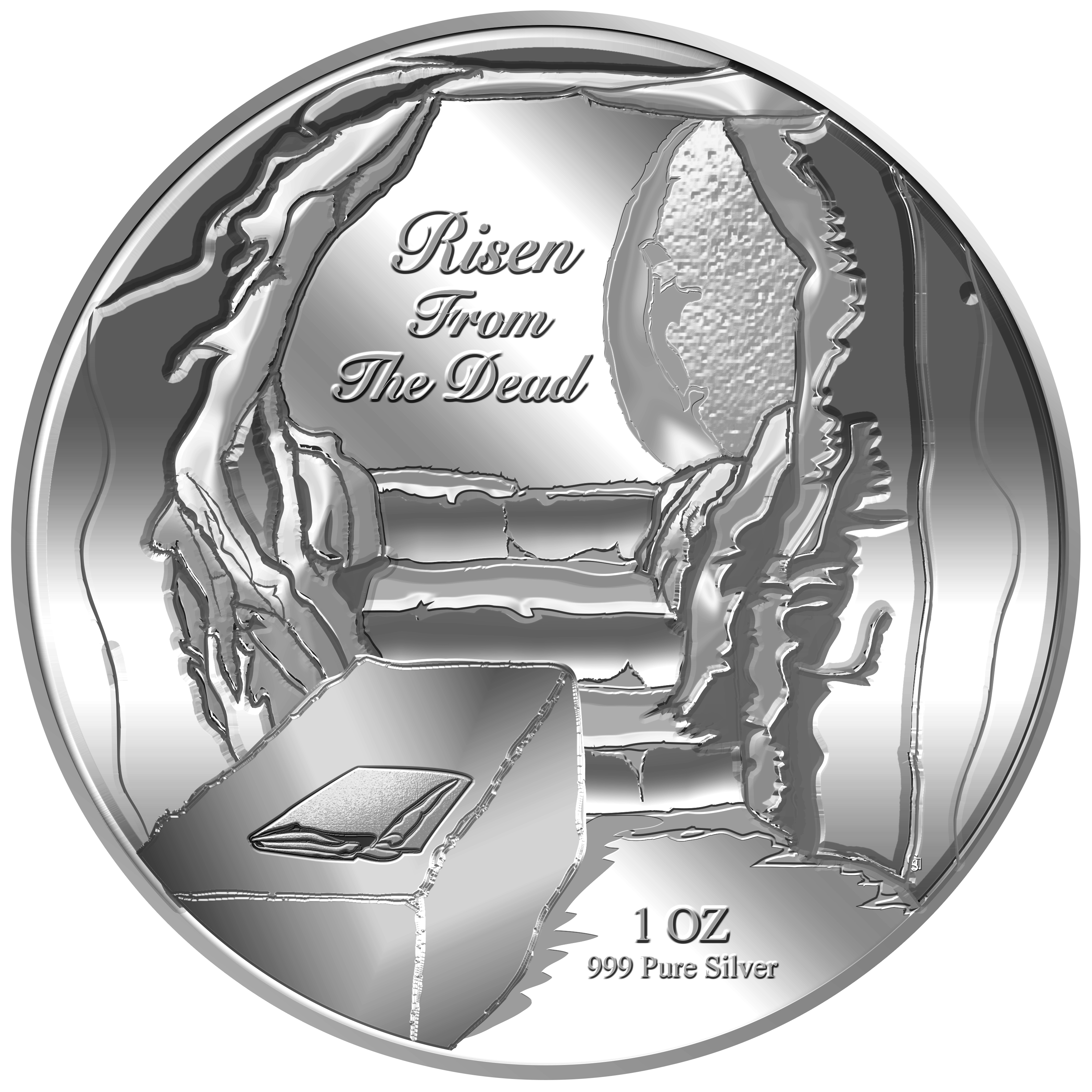 1oz Risen From The Dead Silver Medallion (10TH LAUNCH)